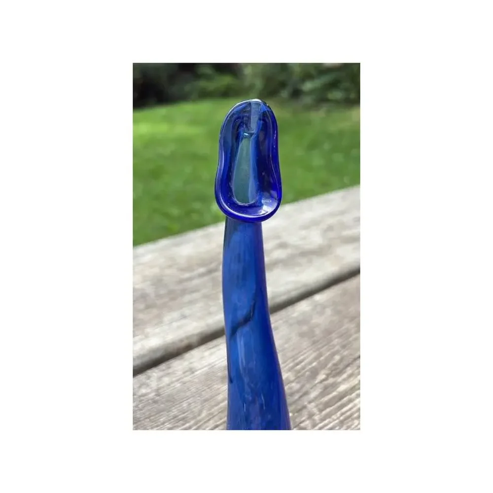 Persian handblown cobalt blue tear catcher